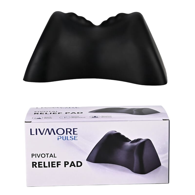 Livmore Black Faux Leather Support Pillow