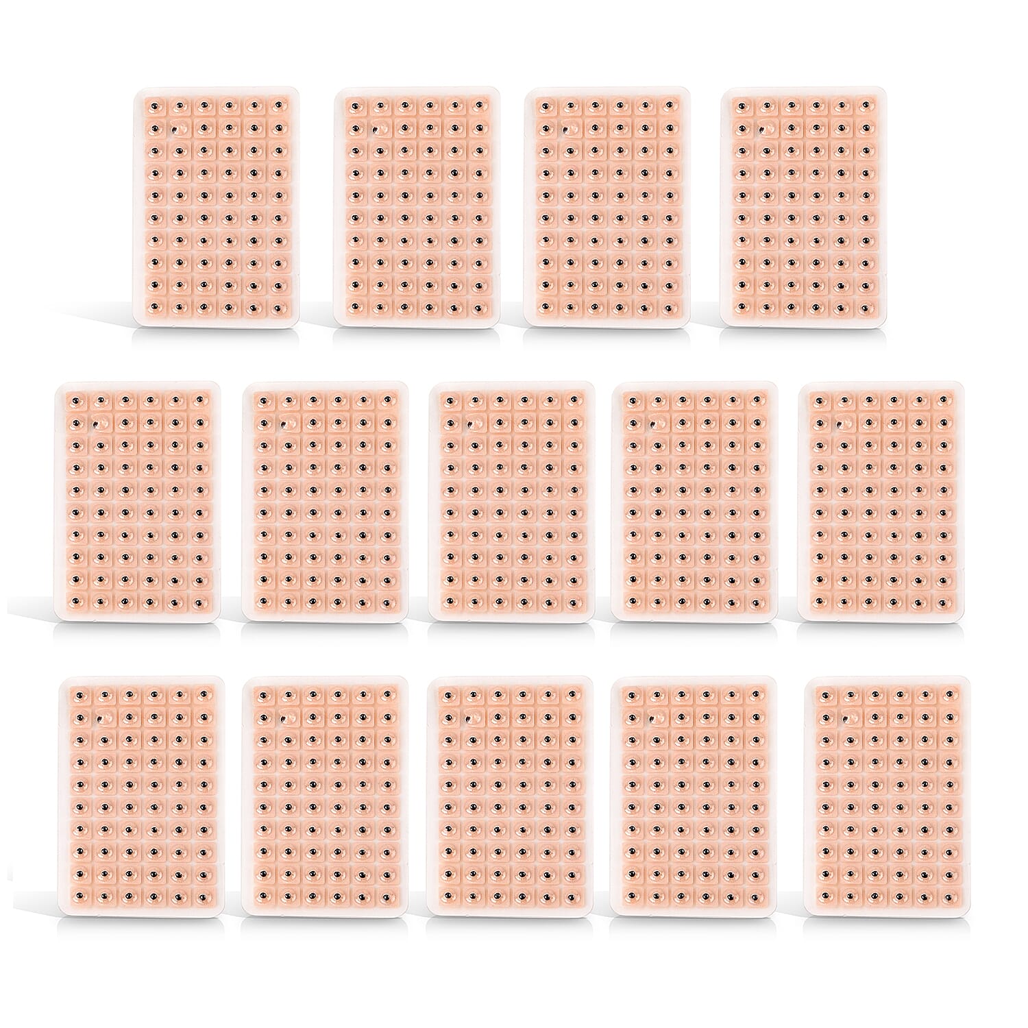 Livmore Ear Acupuncture Patch Box with Tweezers - Brown (14 Sheets and 60 Pcs in Box)