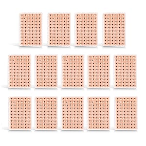 Livmore Ear Acupuncture Patch Box with Tweezers - Brown (14 Sheets and 60 Pcs in Box)