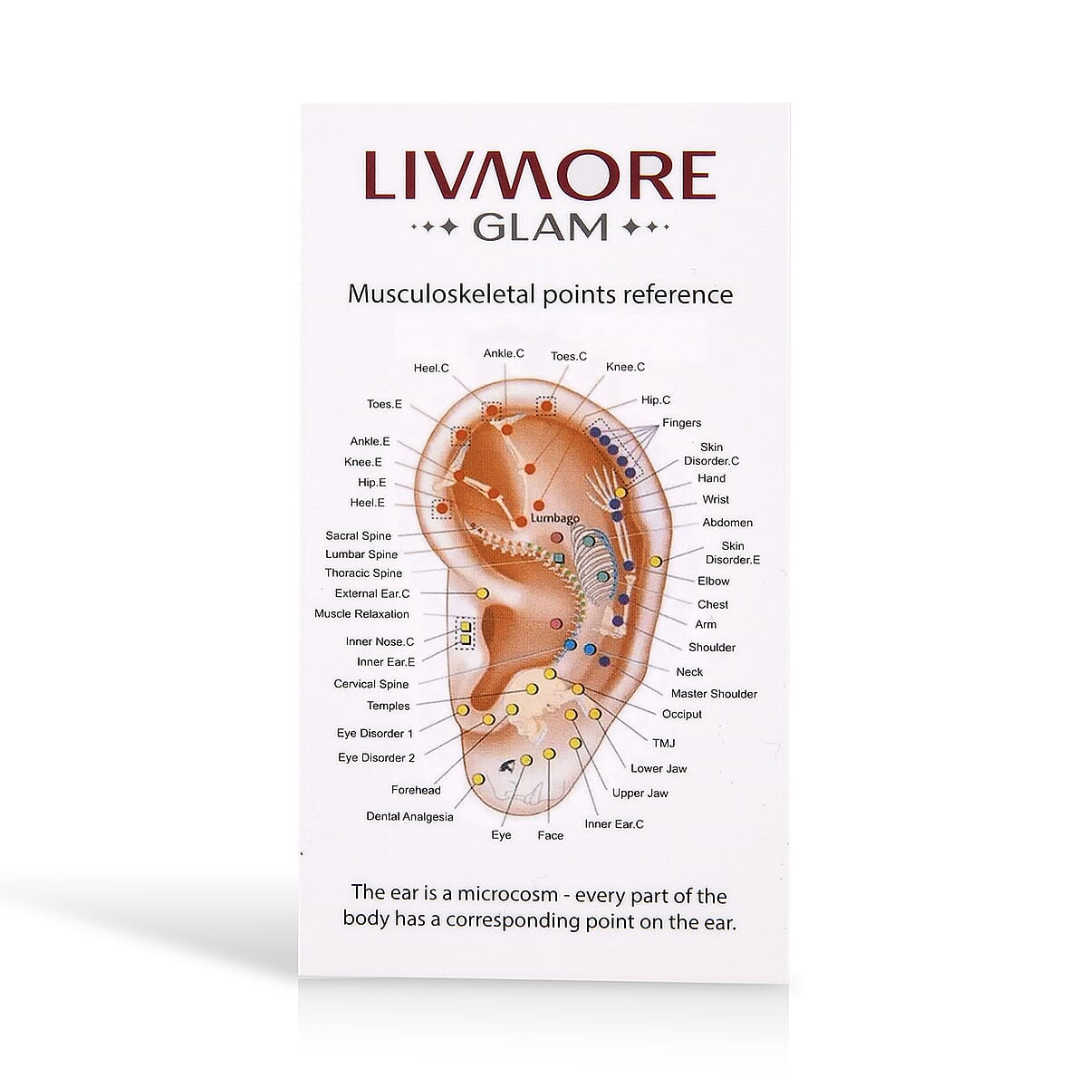 Livmore Ear Acupuncture Patch Box with Tweezers - Brown (14 Sheets and 60 Pcs in Box) image number 5
