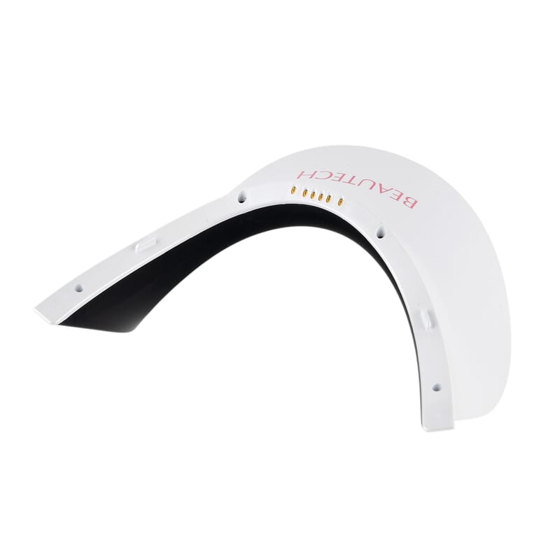 Beautech White and Gold LED Light Therapy Visible Facial Mask and Neck Mask with Stand (Lifetime Warranty)
