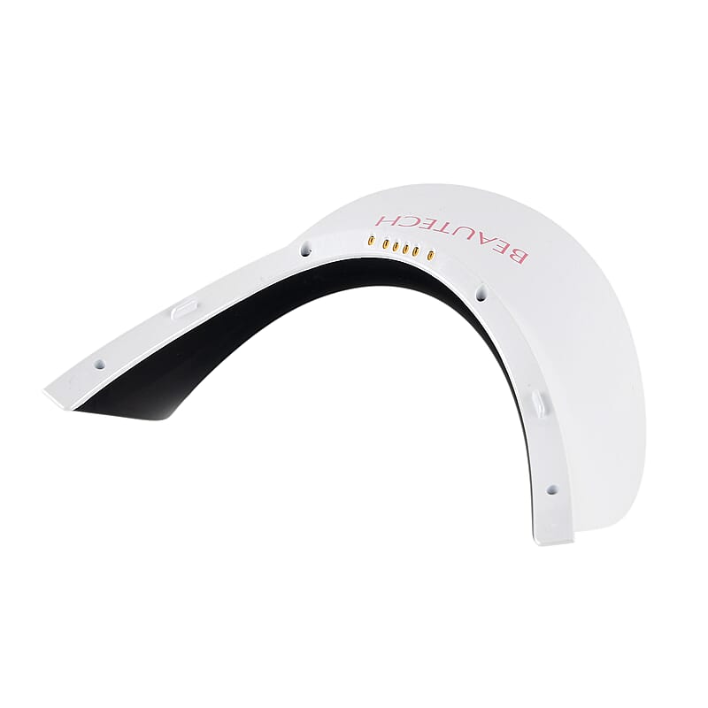 Beautech White and Gold LED Light Therapy Visible Facial Mask and Neck Mask with Stand
