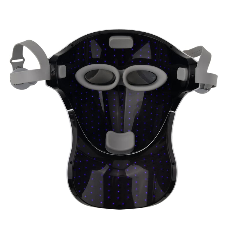 Beautech White and Gold LED Light Therapy Visible Facial Mask and Neck Mask with Stand (Lifetime Warranty)