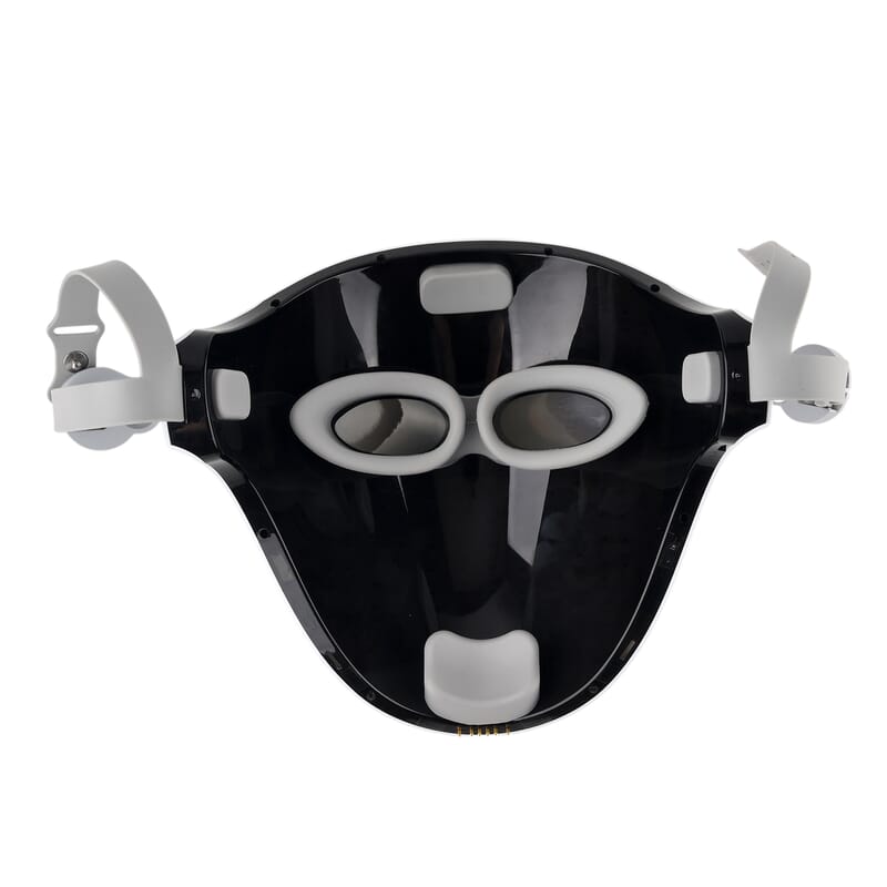 Beautech White and Gold LED Light Therapy Visible Facial Mask and Neck Mask with Stand (Lifetime Warranty)
