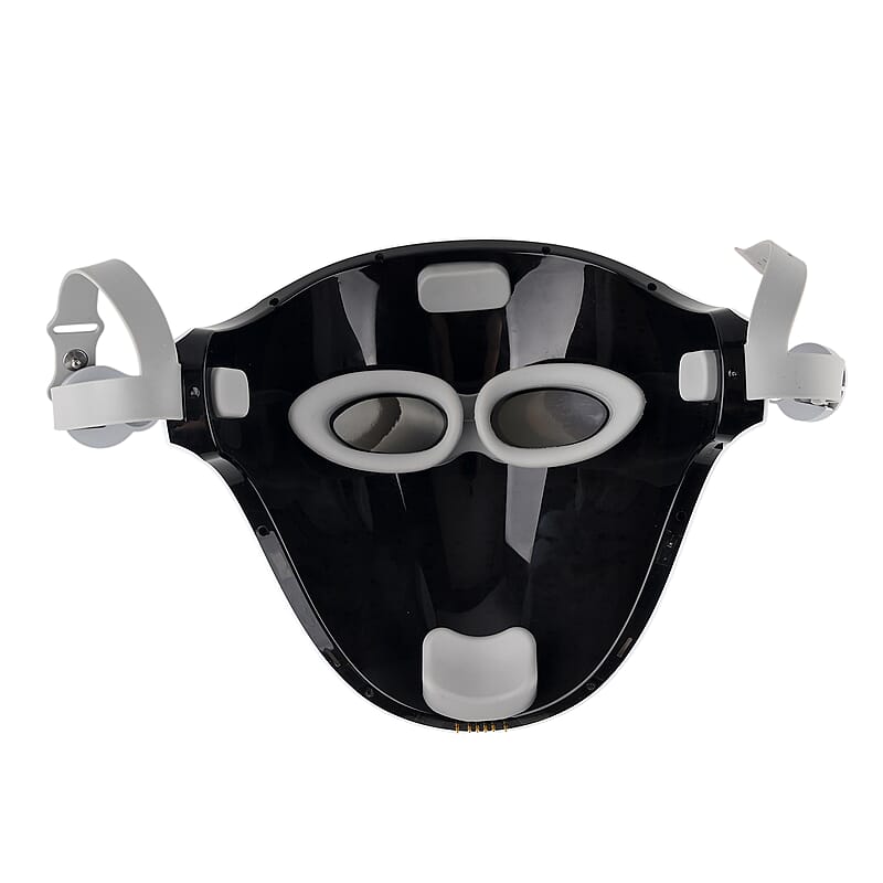 Beautech White and Gold LED Light Therapy Visible Facial Mask and Neck Mask with Stand