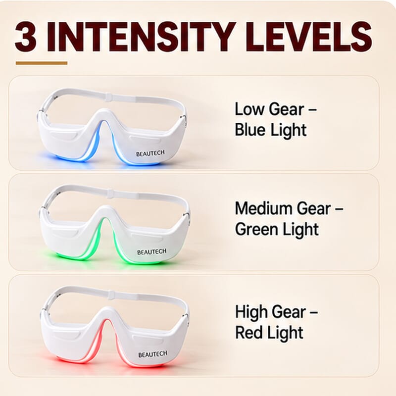 Beautech EMS Eye Massager with Red & Yellow Light (Lifetime Warranty)