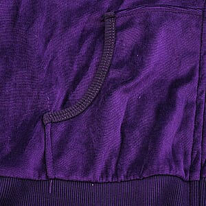 Lee Hanton Purple Velour Hooded Jacket Pant Set- Large