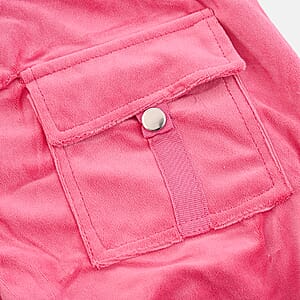 Lee Hanton Coral Velour Hooded Jacket Pant Set- XL