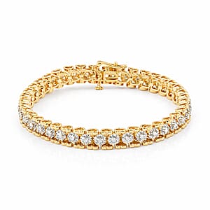 White Diamond 1.00 ctw Bracelet in 14K YG Over and Sterling Silver (7.25 In)