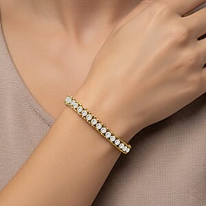 White Diamond 1.00 ctw Bracelet in 14K YG Over and Sterling Silver (7.25 In)