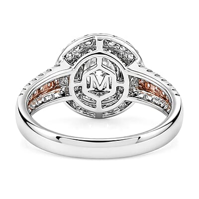 Modani Natural Pink and White Diamond 1.49 ctw Ring in 950 Platinum and 14K Rose Gold (Size 5.0) 5.10 Grams