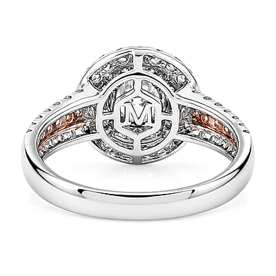 Modani Natural Pink and White Diamond 1.49 ctw Ring in 950 Platinum and 14K Rose Gold (Size 8.5) 5.10 Grams
