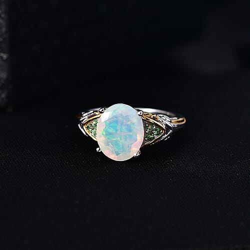 Ethiopian Welo Opal & Tsavorite Garnet / 10 - Product card gallery slide 2 (9433161531647)