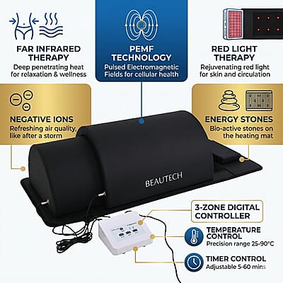 Beautech Black Infrared Pemf Sauna Dome