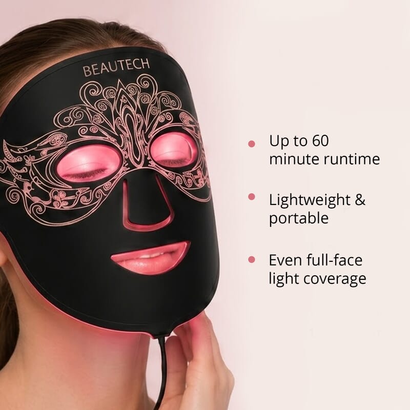 Beautech Black pcs LED Lights Facial Mask (Lifetime Warranty)