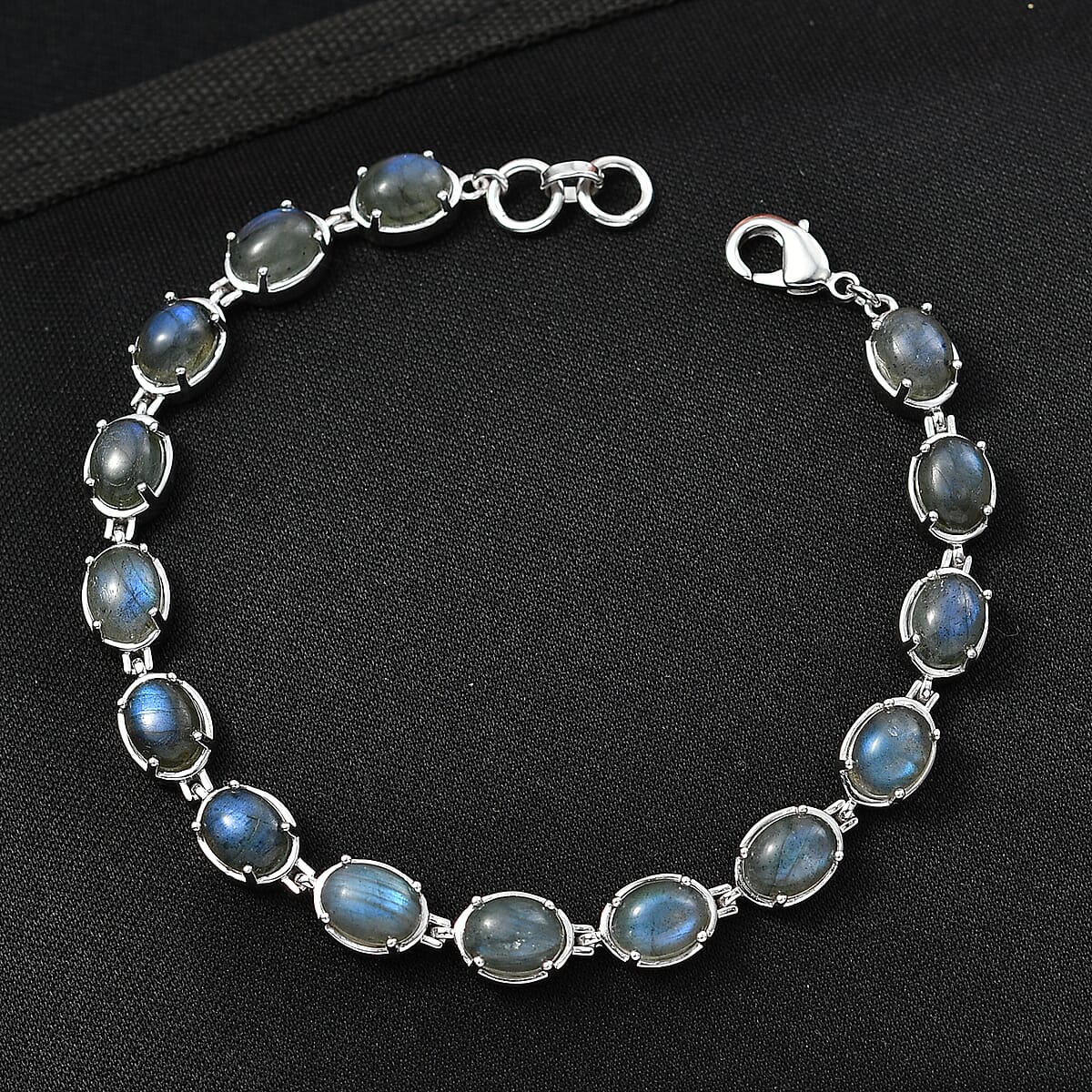 EverTrue Malagasy Labradorite 20.50 ctw Bracelet in Platinum Bond (8.00 In) image number 1