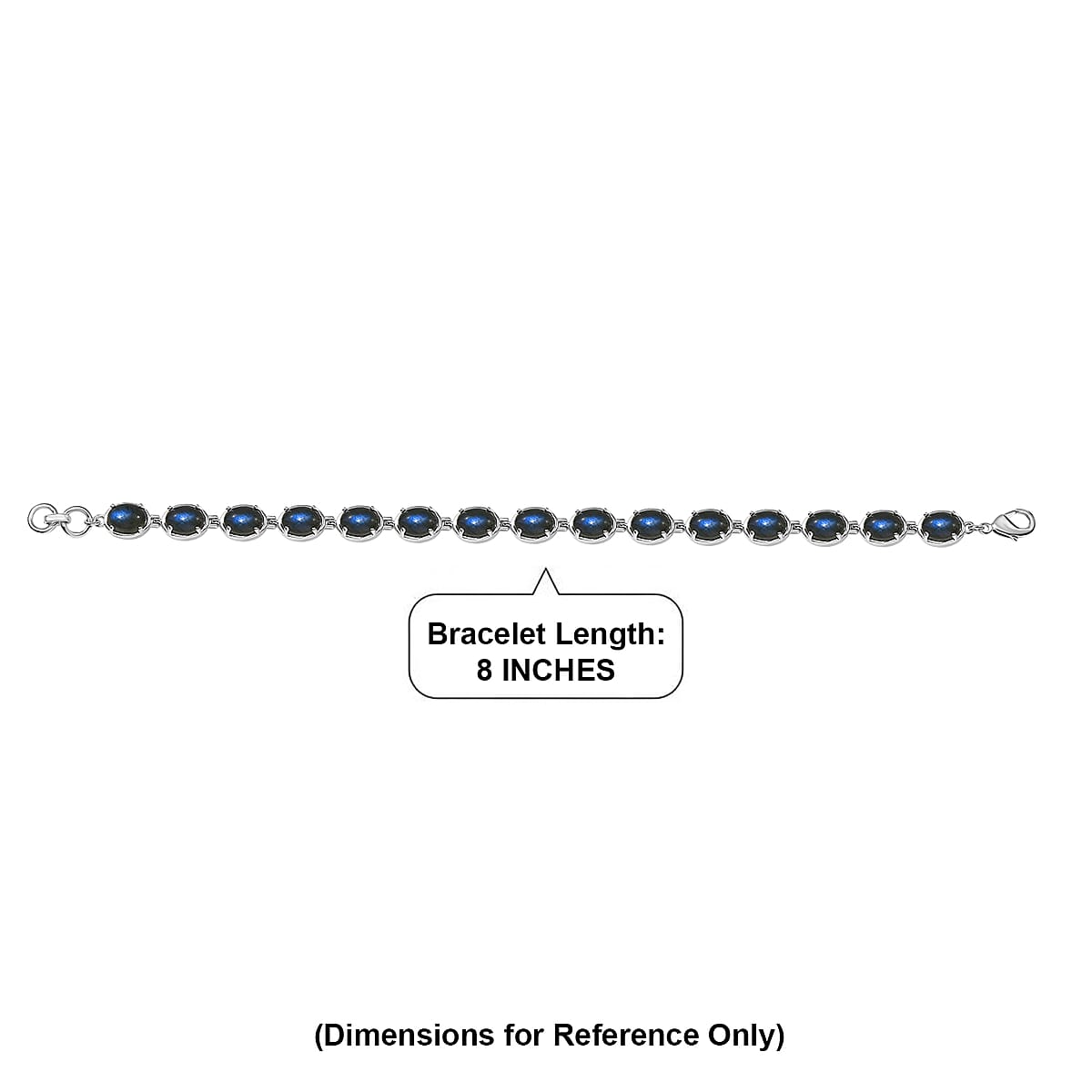 EverTrue Malagasy Labradorite 20.50 ctw Bracelet in Platinum Bond (8.00 In) image number 4