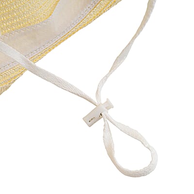 Passage Straw Sun Hat with Floral Bow - White