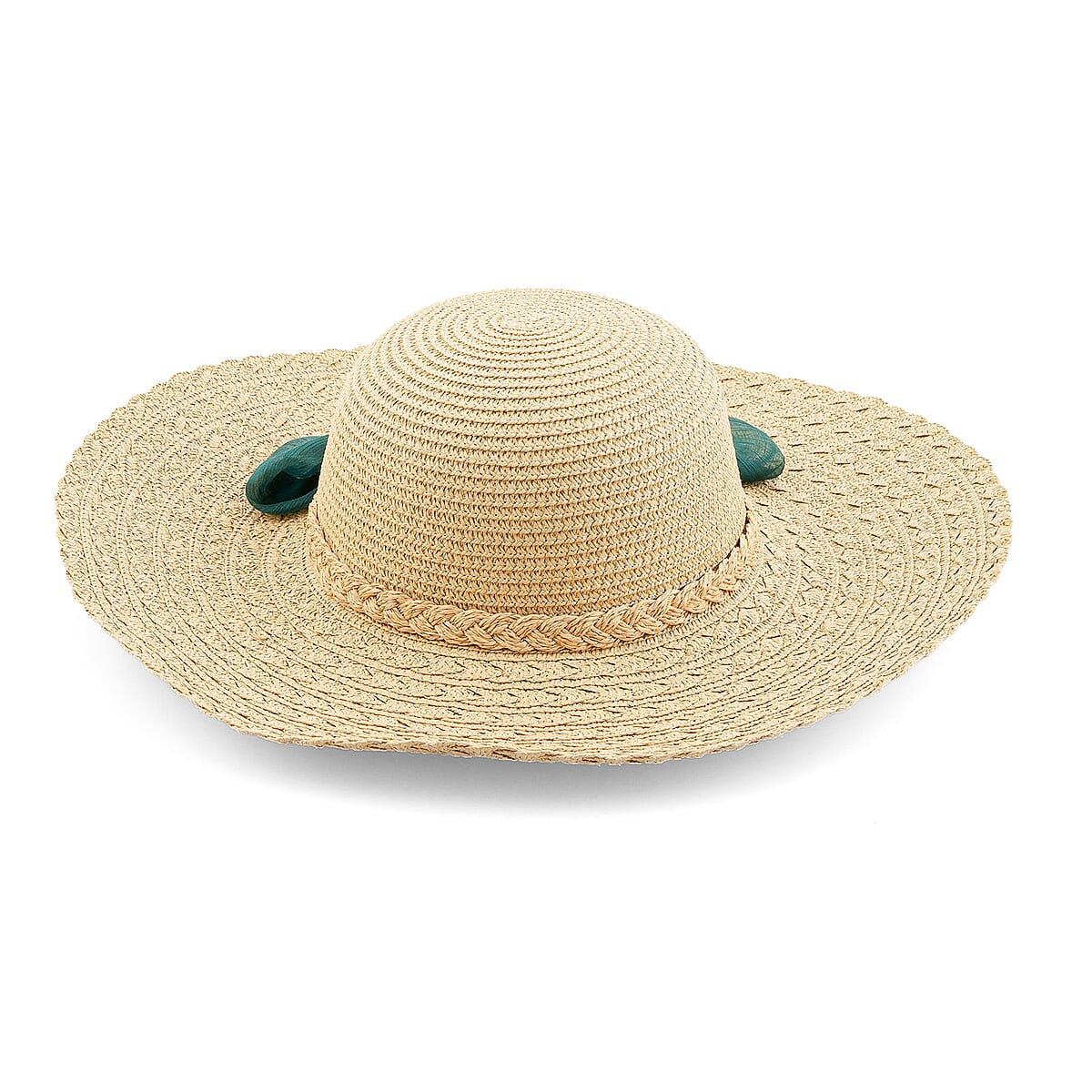 Passage Straw Sun Hat with Floral Bow - Yellow image number 2