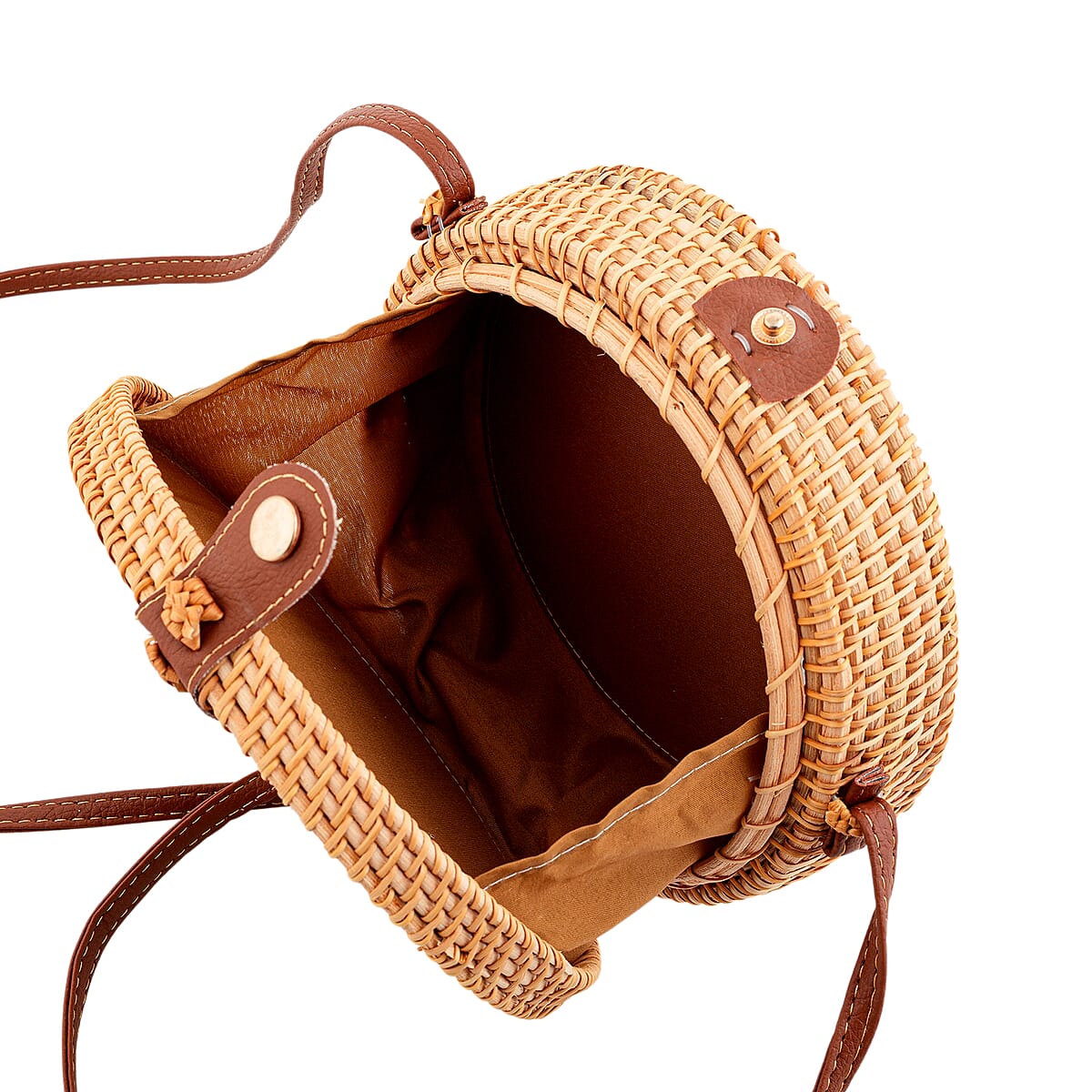 Passage Multi Color Handcrafted Mop Rattan Bag image number 8