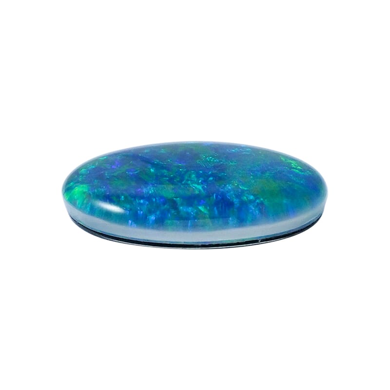 AAAA Australian Black Ridge Opal Triplet (Ovl 14x10 mm) 3.20 ctw