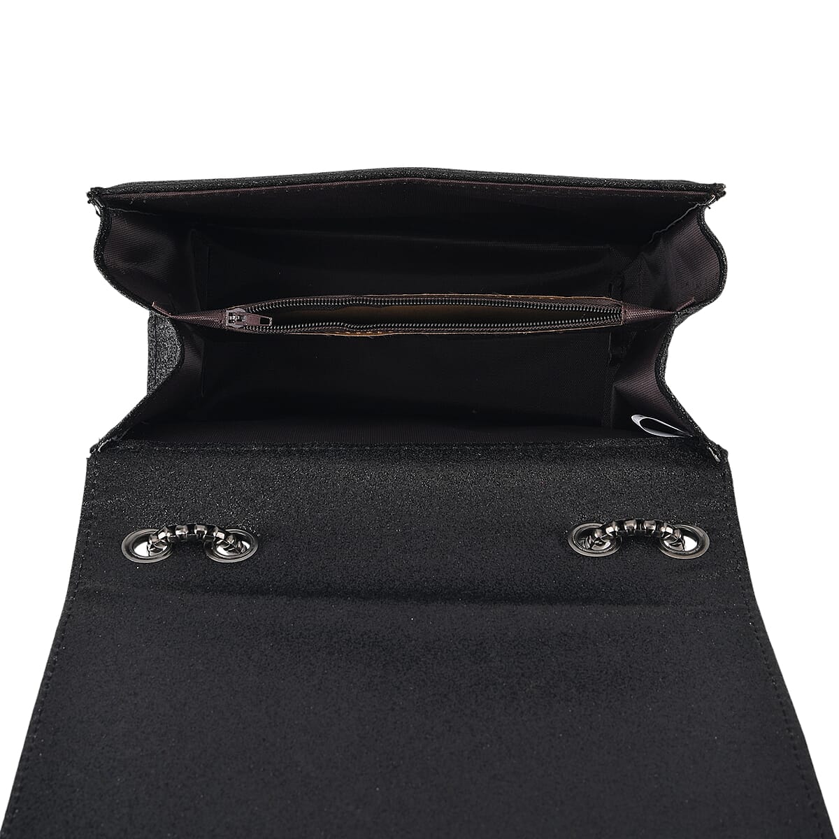 La Marey Black Rhinestone Zebra Stripes Crossbody Bag image number 2