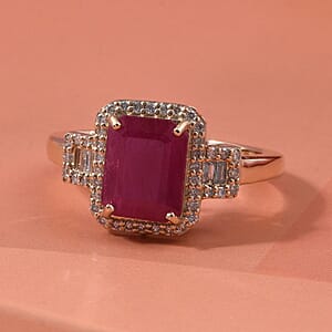 Luxoro AAA Montepuez Ruby, Diamond Ring in 10K Yellow Gold 2.60 ctw (Size 6.0)