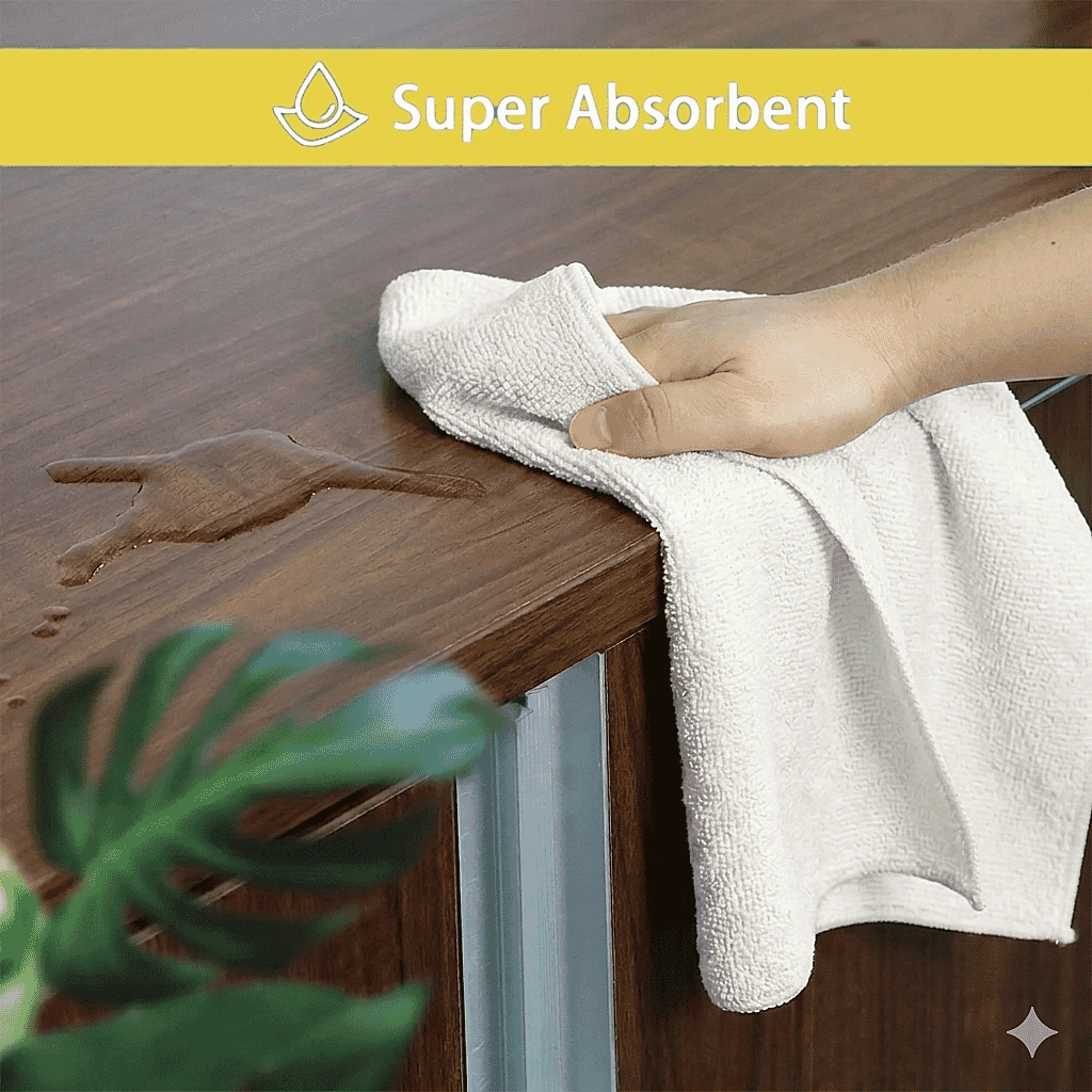Livmore White 100% Micro Polyester Wipe Towel
