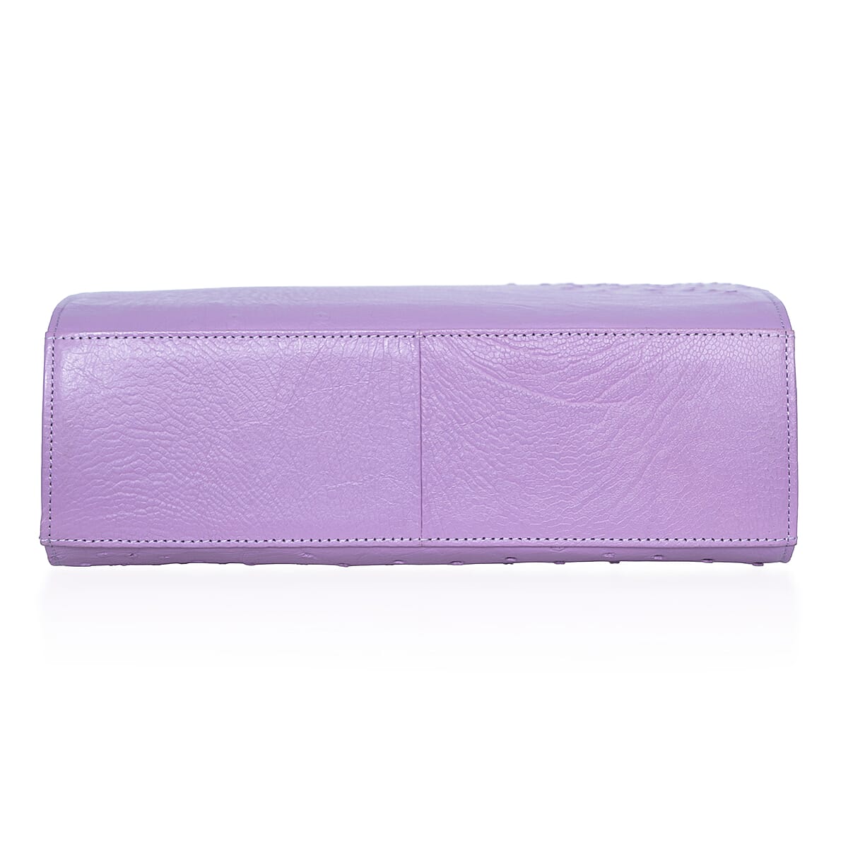 Grand Pelle Purple Genuine Ostrich Leather Crossbody Bag image number 6