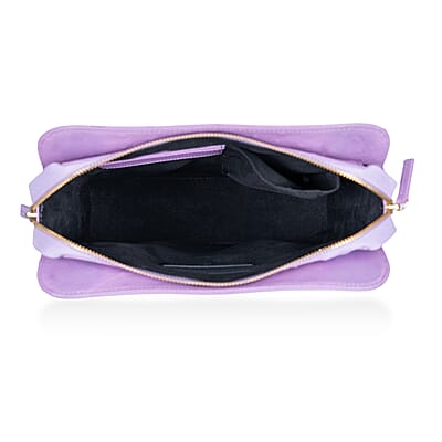 Grand Pelle Purple Genuine Ostrich Leather Crossbody Bag