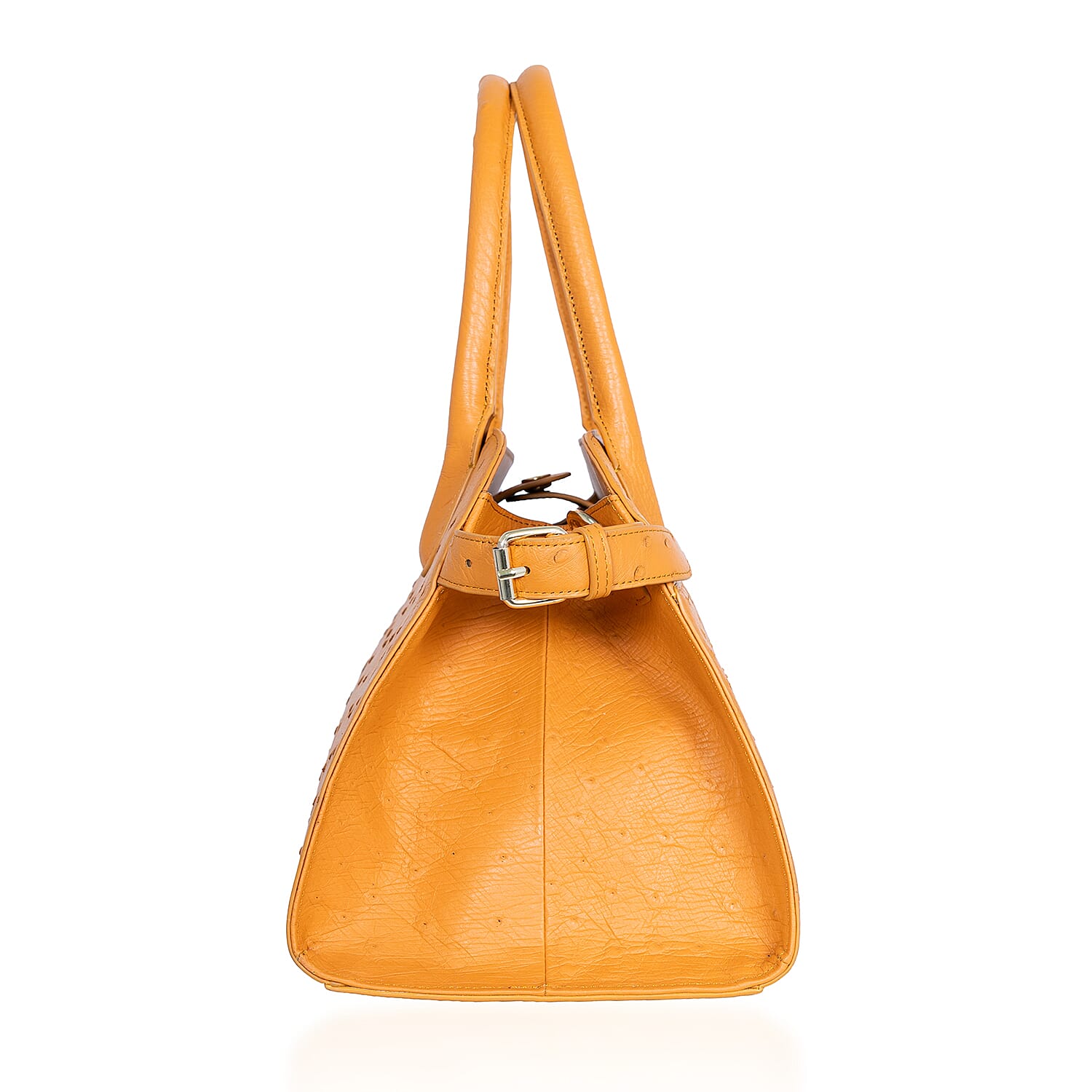 Grand Pelle Camel Genuine Ostrich Leather Tote Bag