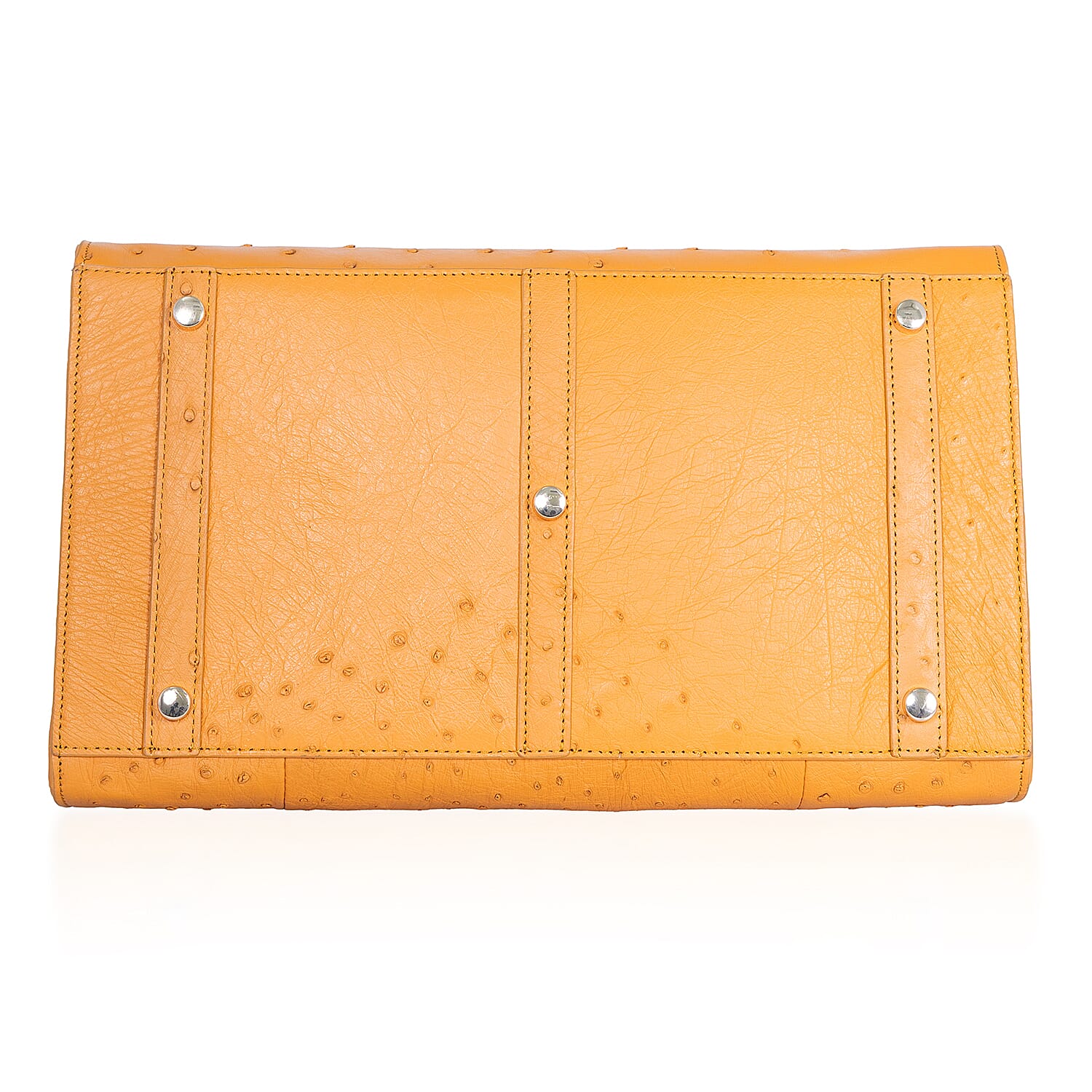 Grand Pelle Camel Genuine Ostrich Leather Tote Bag