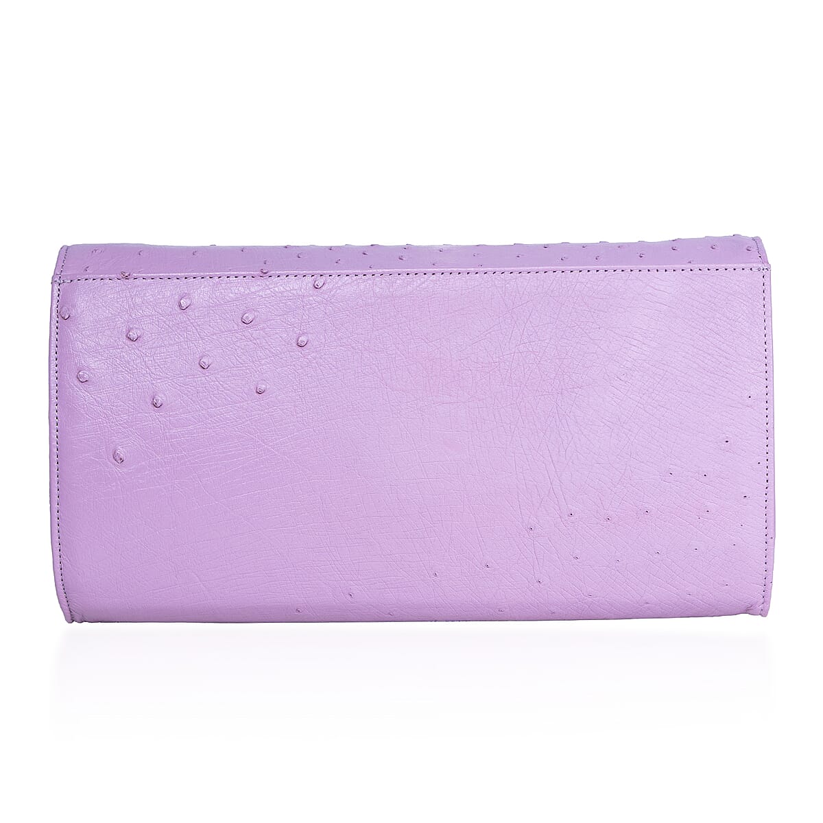 Grand Pelle Purple Genuine Ostrich Leather Crossbody Clutch Bag image number 5