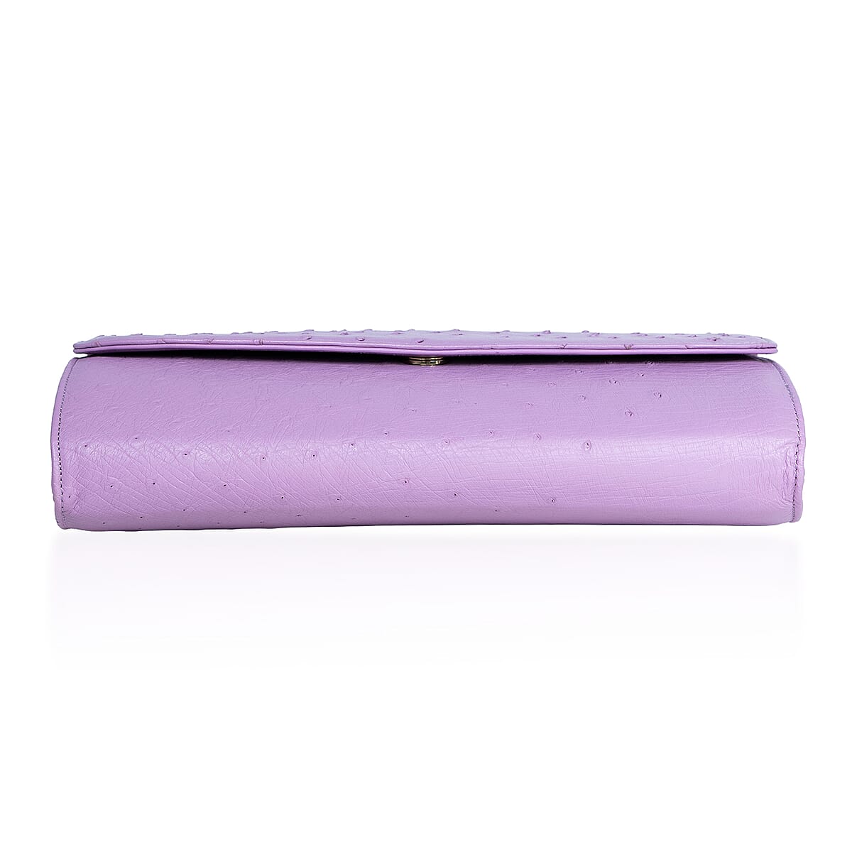 Grand Pelle Purple Genuine Ostrich Leather Crossbody Clutch Bag image number 6