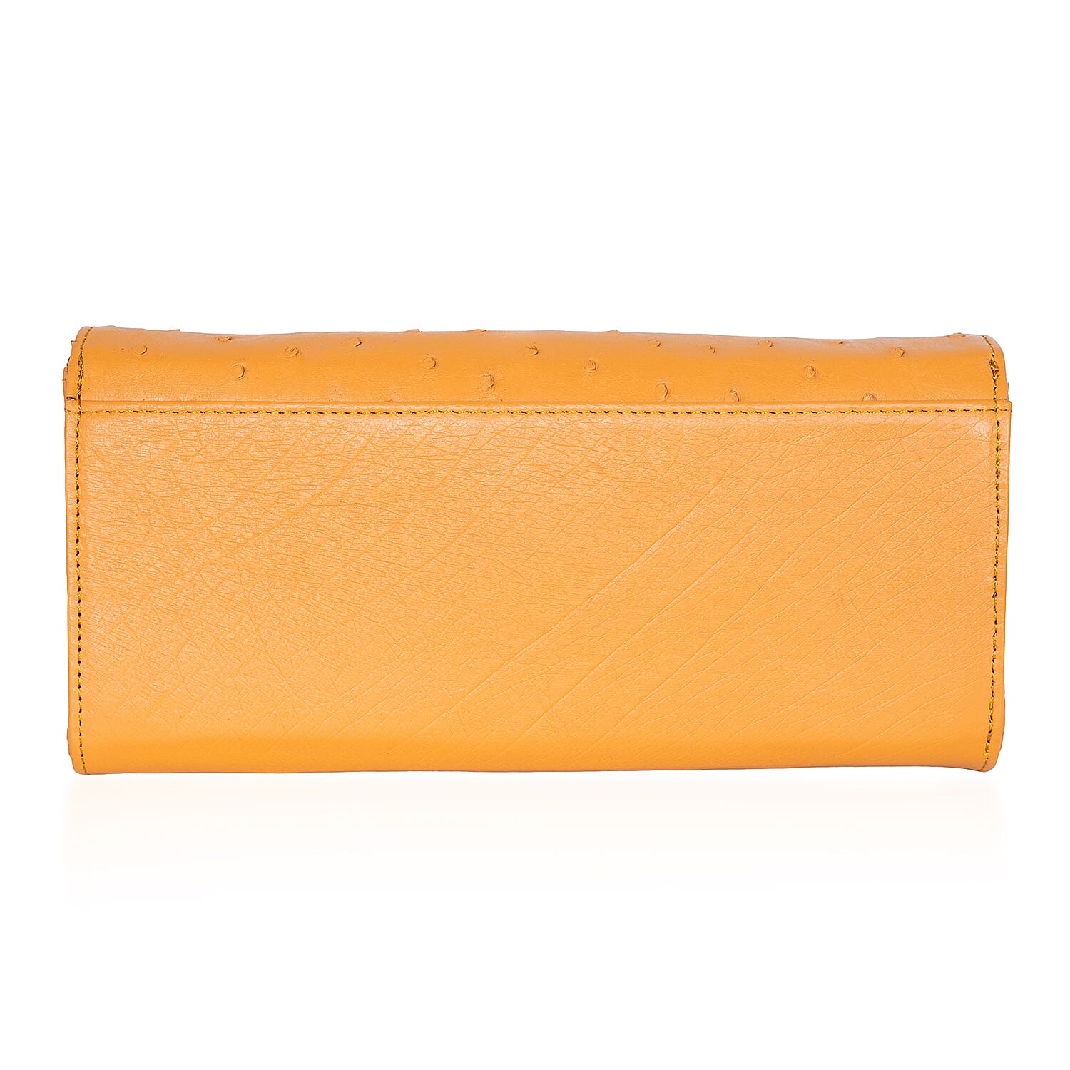 Grand Pelle Camel Genuine Ostrich Leather Crossbody Wallet