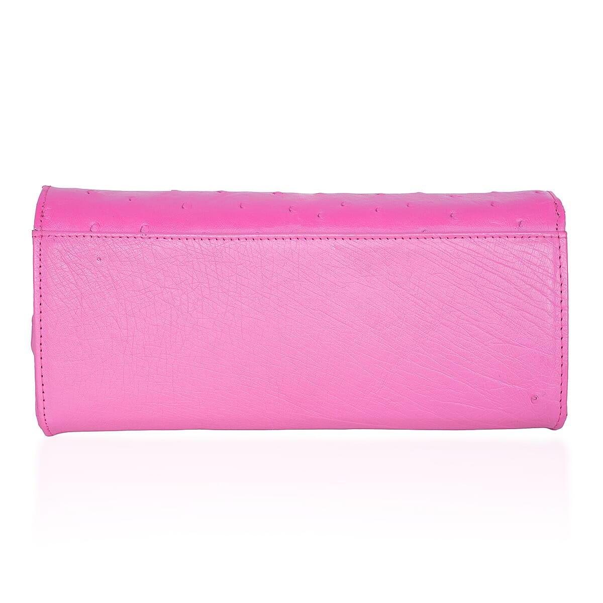 Grand Pelle Pink Genuine Ostrich Leather Crossbody Wallet image number 5