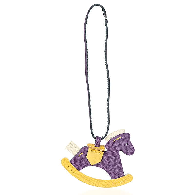 Passage Purple Genuine Leather Handcrafted Horse Keychain