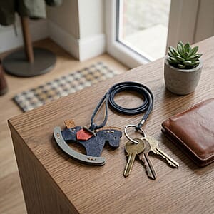 Passage Green Genuine Leather Handcrafted Horse Keychain