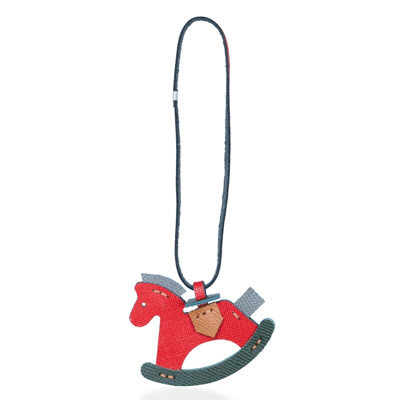Passage Red Genuine Leather Handcrafted Horse Keychain