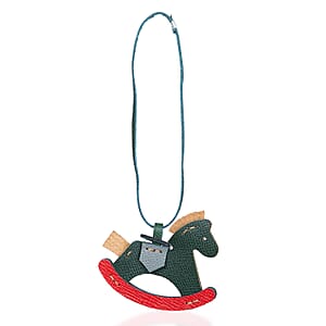 Passage Black Genuine Leather Handcrafted Horse Keychain