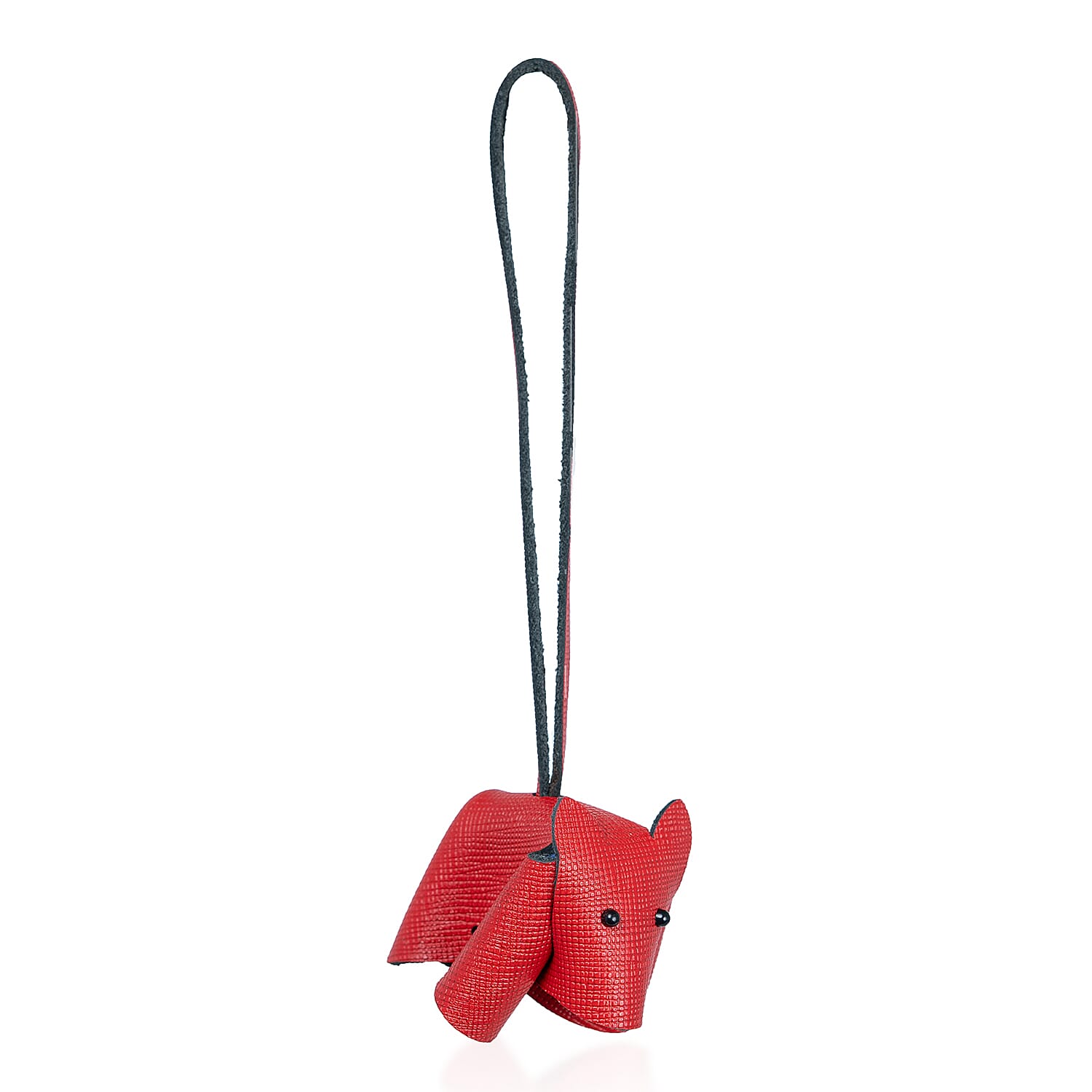 Passage Red Genuine Leather Handcrafted Dog Keychain