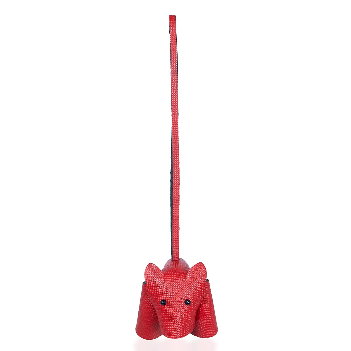 Passage Red Genuine Leather Handcrafted Dog Keychain image number 4