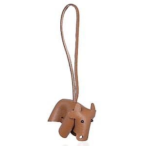 Passage Brown Genuine Leather Handcrafted Cow Keychain