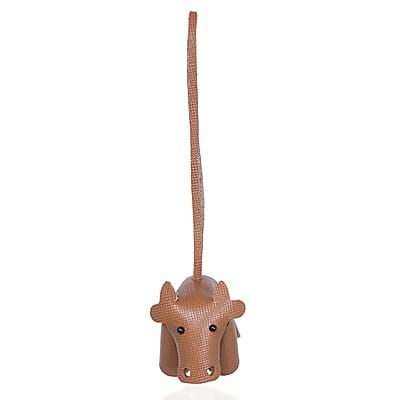 Passage Brown Genuine Leather Handcrafted Cow Keychain