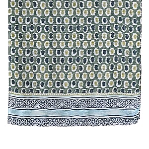 La Marey Green Silk Set of Scarf and Bucket Hat