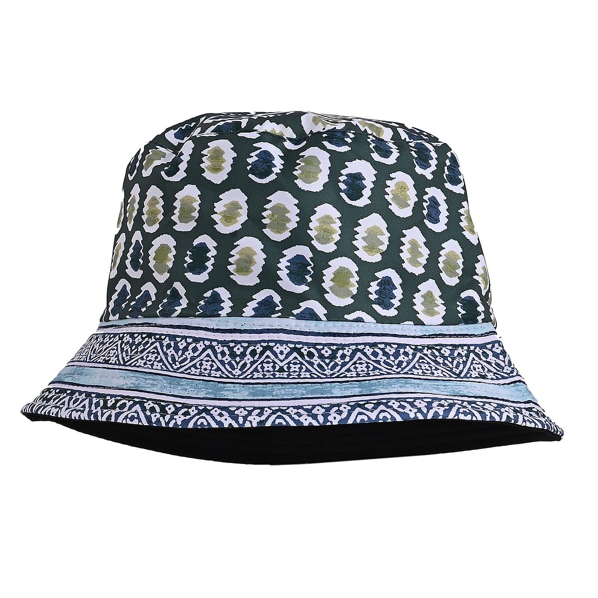 La Marey Green Silk Set of Scarf and Bucket Hat image number 4