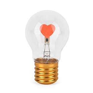 Livmore Heart Pink Rechargeable Decorative LED Light Bulb