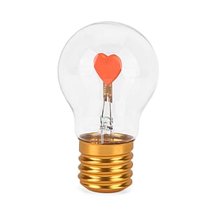 Livmore Heart Pink Rechargeable Decorative LED Light Bulb