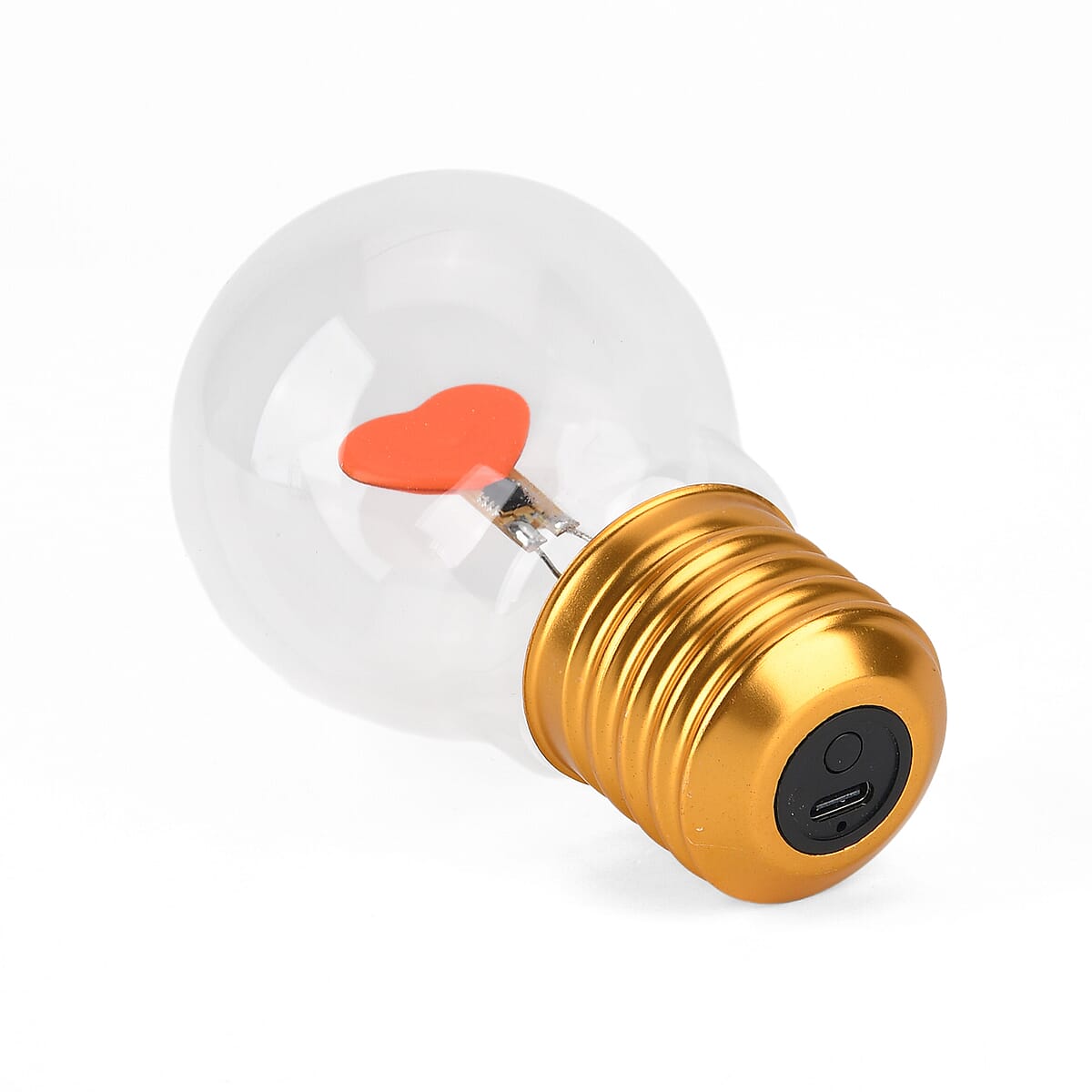 Livmore Heart Pink Rechargeable Decorative LED Light Bulb image number 4