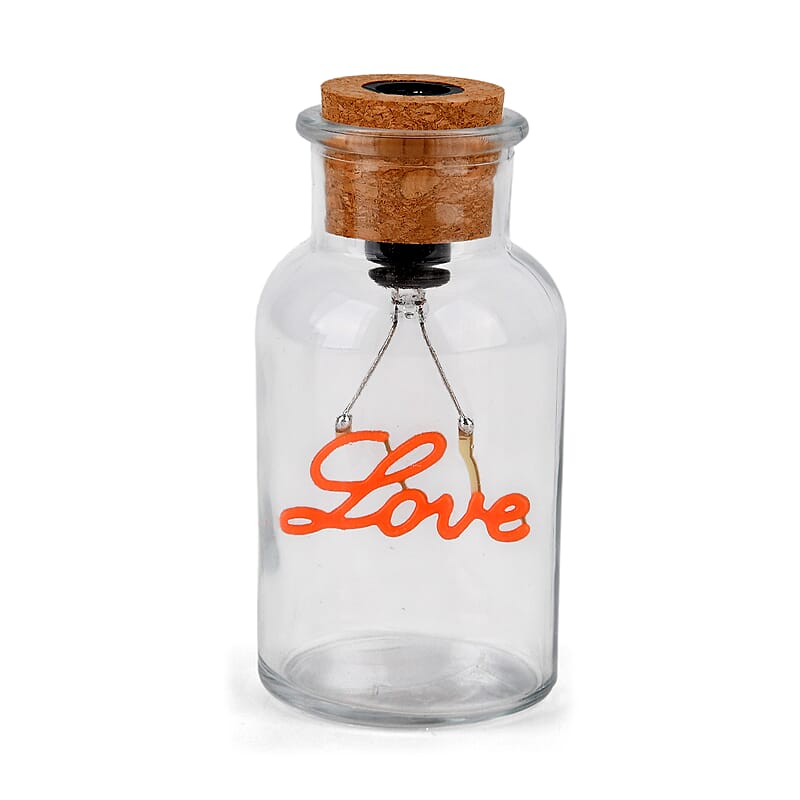 Livmore Love Purple Glass Drift Bottle Rechargeable Decorative Light